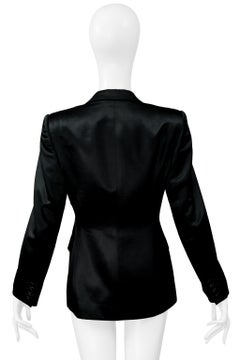 Gucci By Tom Ford Black Satin Evening Jacket 1996