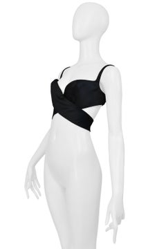 Gucci By Tom Ford Black Satin Wrap Bra 2001