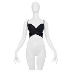 Gucci By Tom Ford Black Satin Wrap Bra 2001
