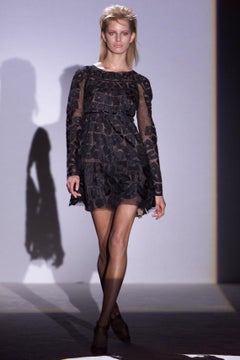 Gucci by Tom Ford black silk babydoll mini dress, fw 2001