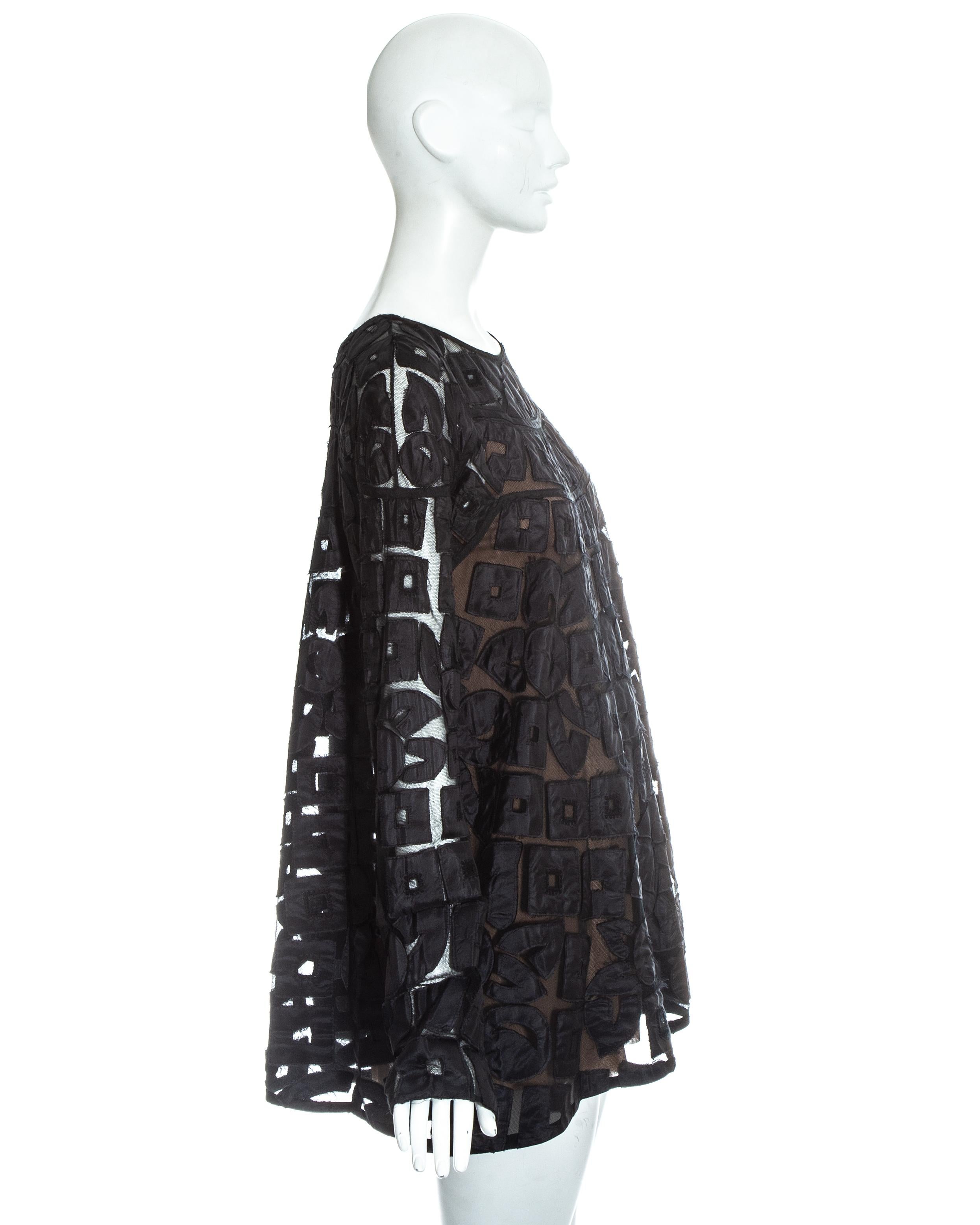 Black Gucci by Tom Ford black silk babydoll mini dress, fw 2001