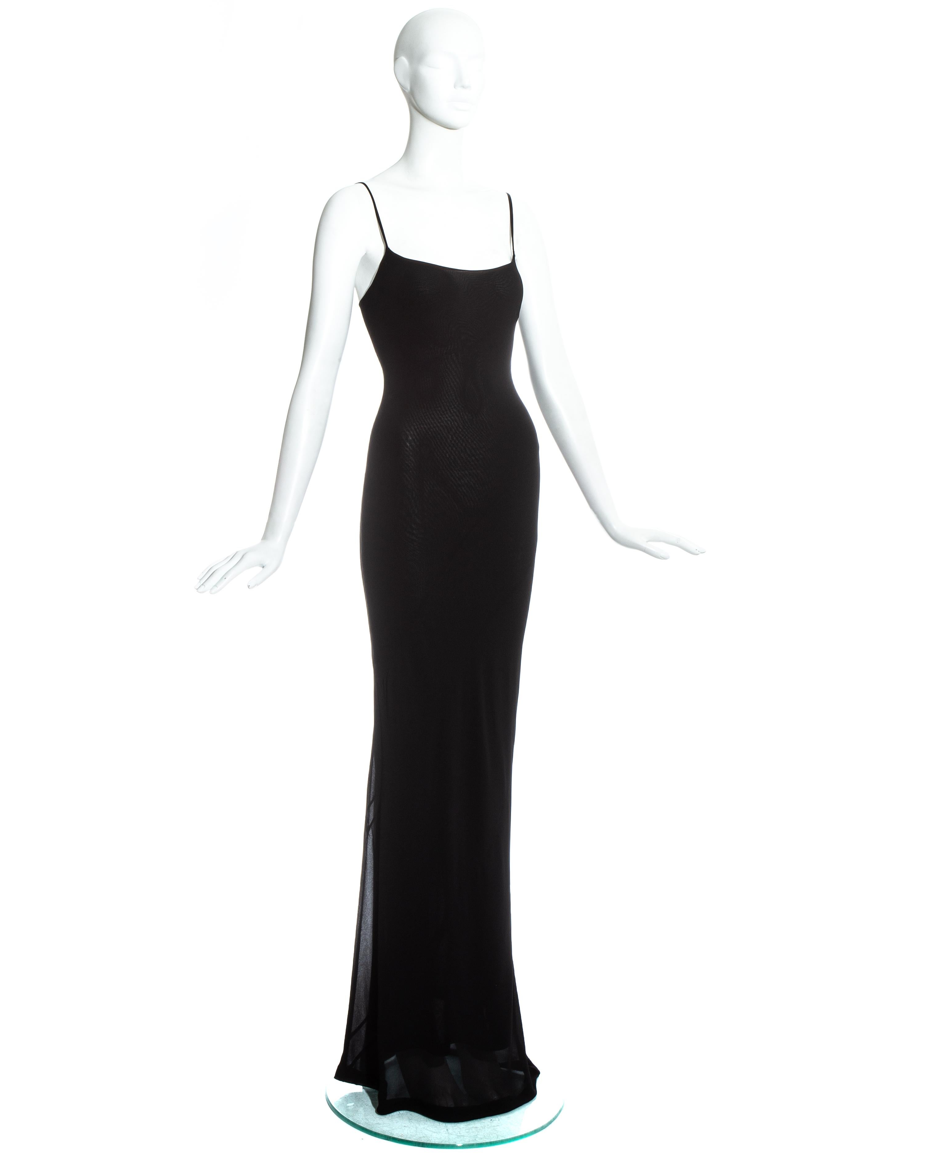 Gucci by Tom Ford black silk bias cut evening dress, ss 1997 For Sale at  1stDibs
