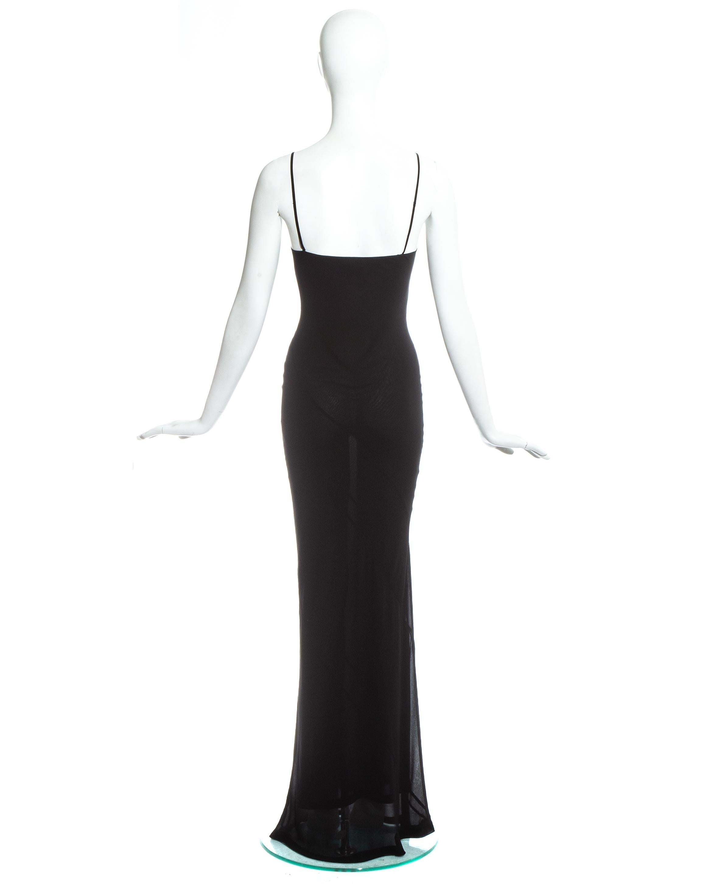 Black Gucci by Tom Ford black silk bias cut evening dress, ss 1997