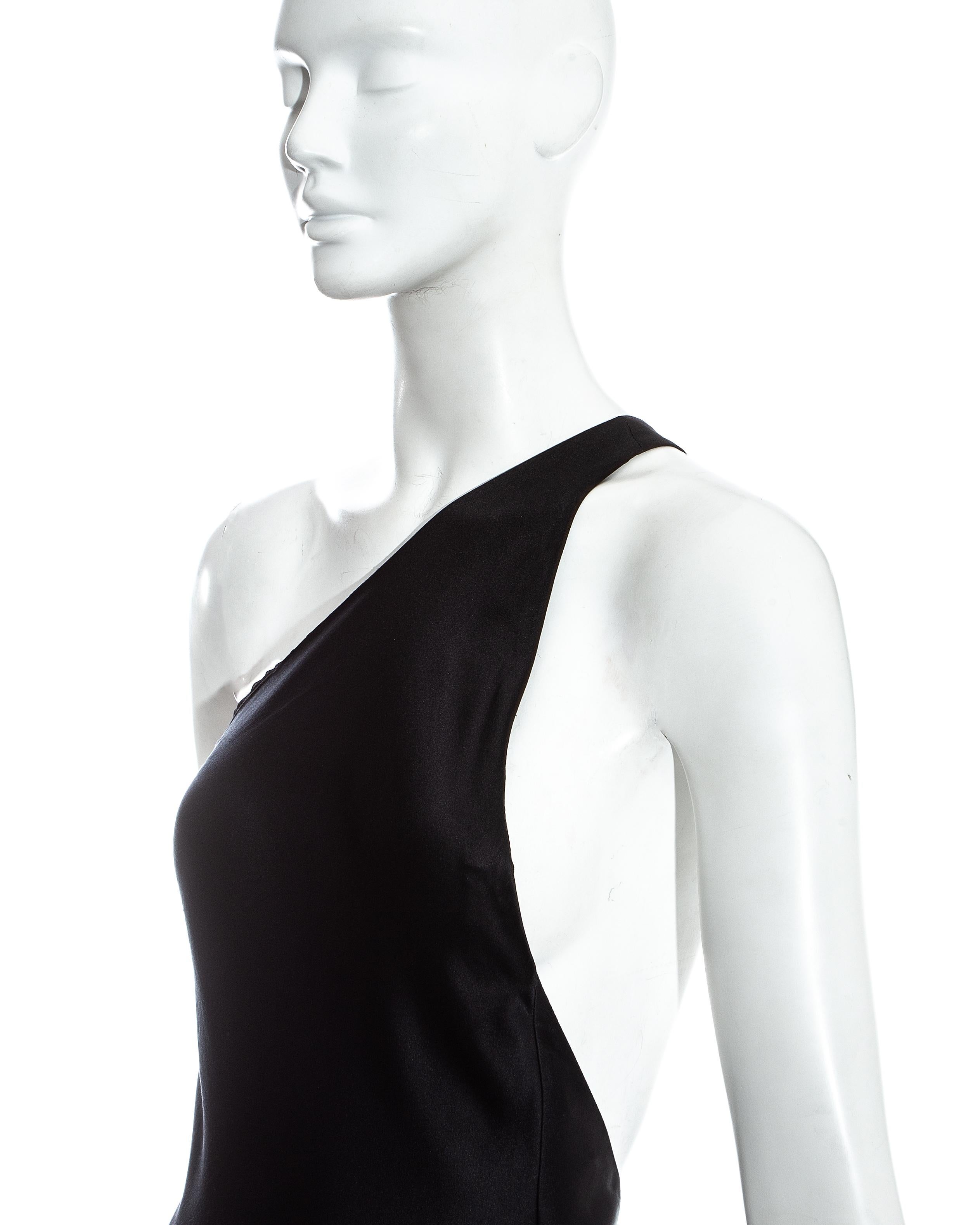 Gucci by Tom Ford black silk bias cut open back evening dress, fw 2000 In Good Condition In London, London