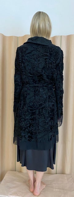 GUCCI by Tom Ford Black Silk Evening Coat
