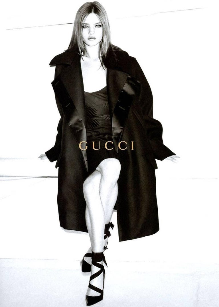 Gucci by Tom Ford Black Silk Obi Belt with Leaf Print, A / W 2002 at ...