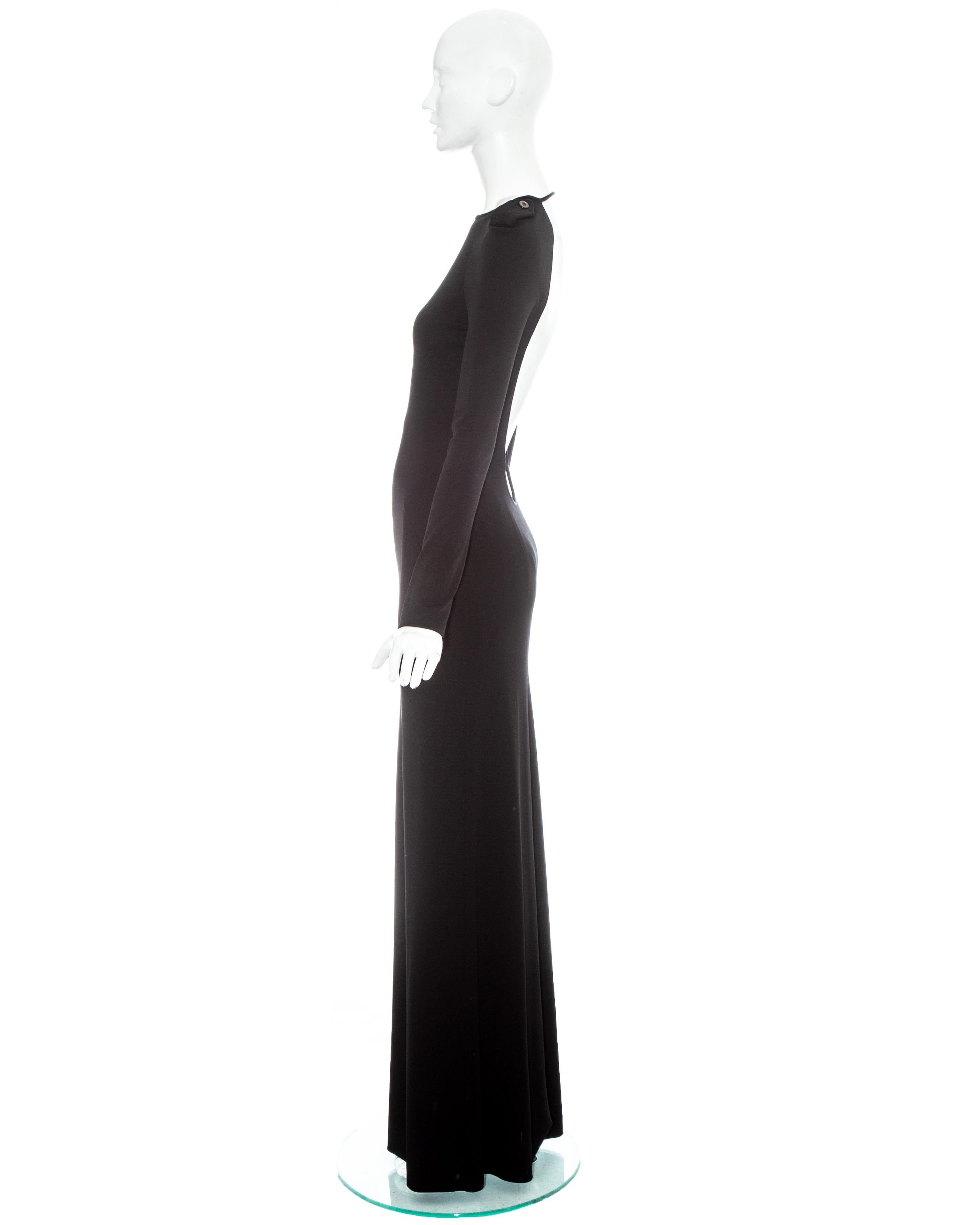 Gucci by Tom Ford black silk open back evening dress, fw 1996 In Excellent Condition In London, GB