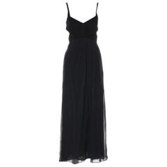 Gucci by Tom Ford black silk sleeveless dress with cut out