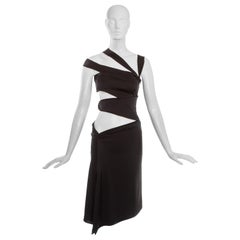 Gucci by Tom Ford black silk spandex bandage dress with cut outs, fw 2003