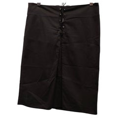 Gucci by Tom Ford Vintage Black A-Line Skirt Size 40 Made in Italy