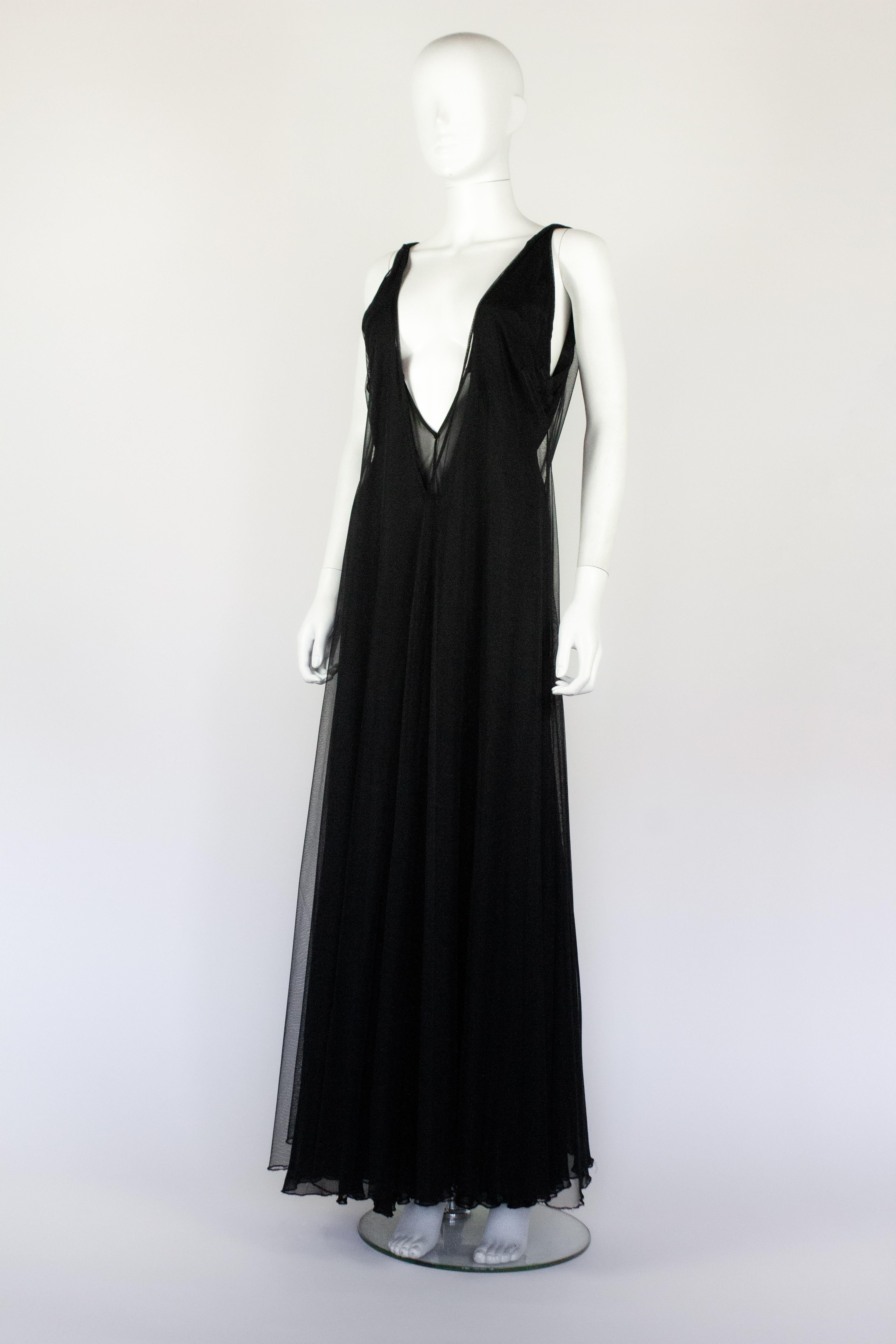 Gucci by Tom Ford Vestido de tul negro para la pasarela, F/W 1998 en venta 5