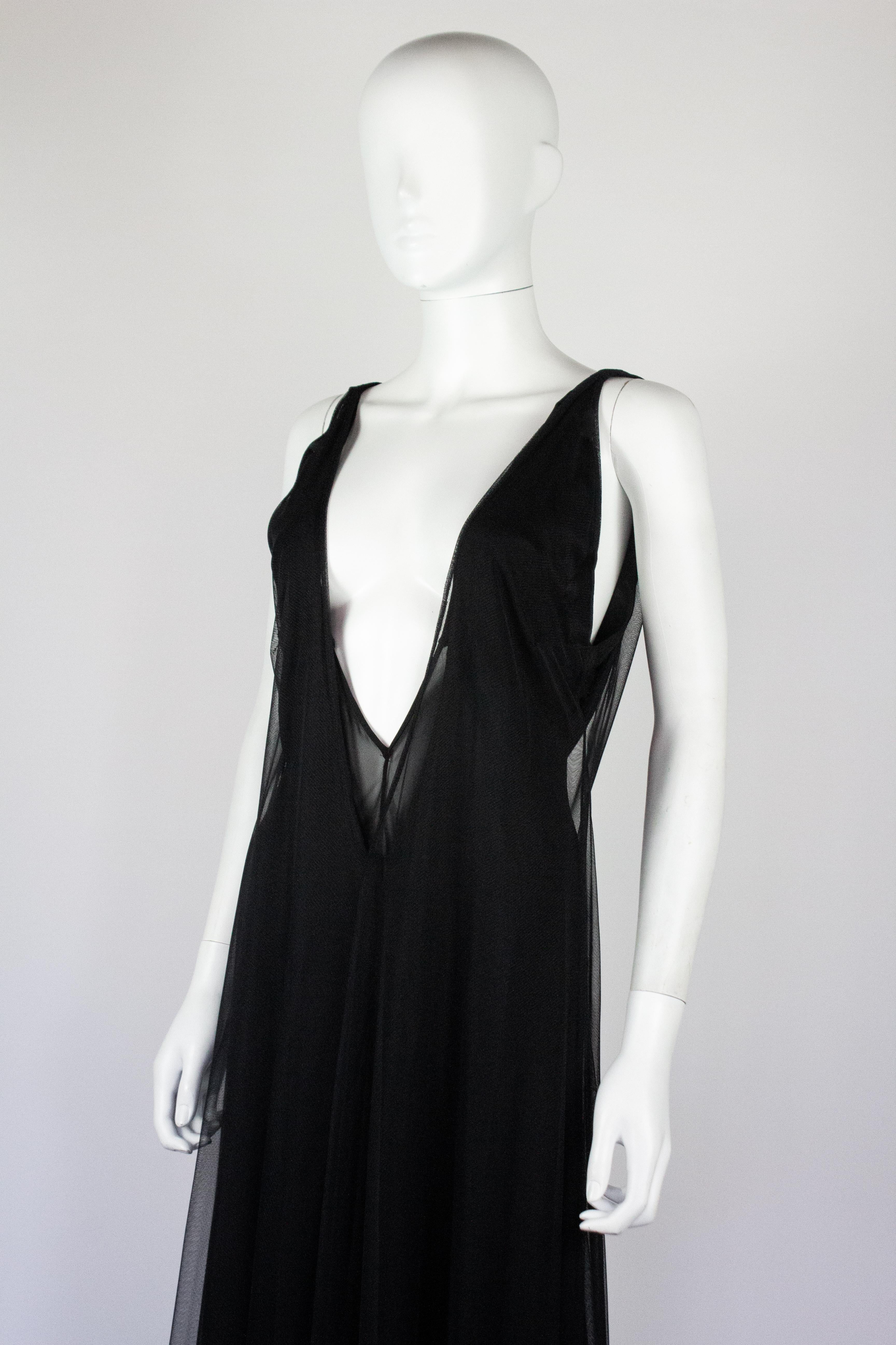 Gucci by Tom Ford Vestido de tul negro para la pasarela, F/W 1998 en Excelente estado para la venta en Norwich, GB