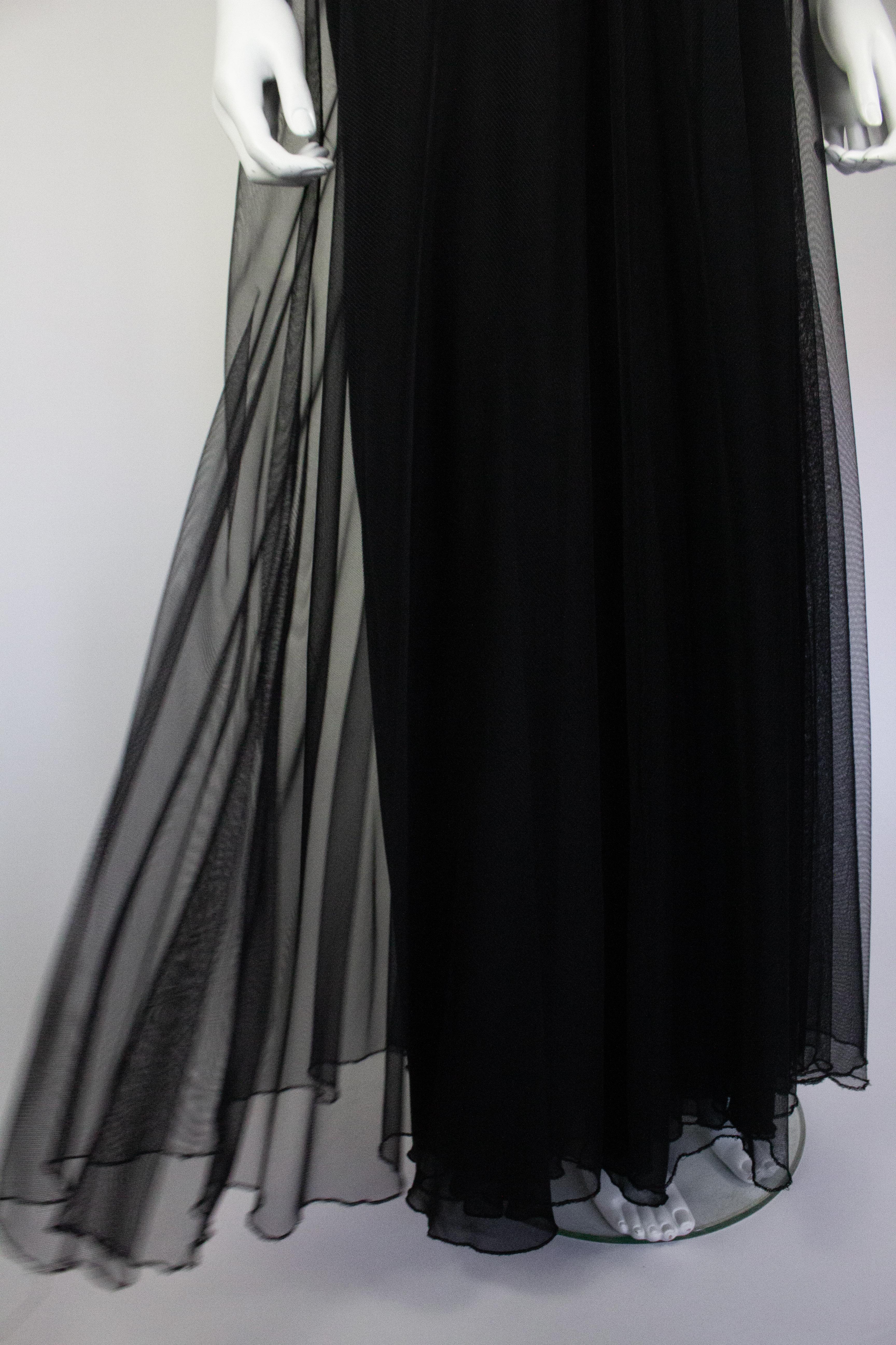 De las mujeres Gucci by Tom Ford Vestido de tul negro para la pasarela, F/W 1998 en venta