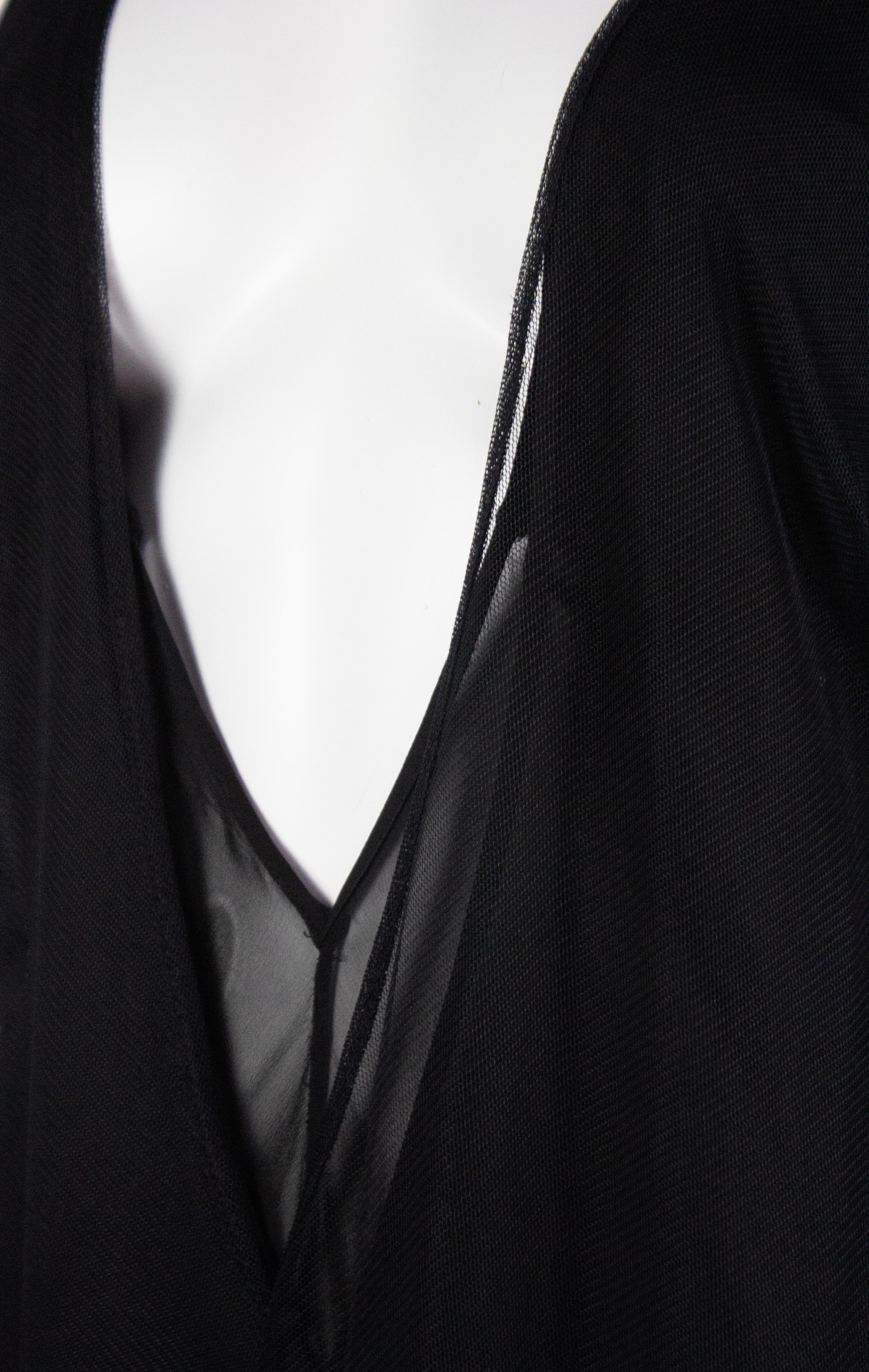 Gucci by Tom Ford Vestido de tul negro para la pasarela, F/W 1998 en venta 1