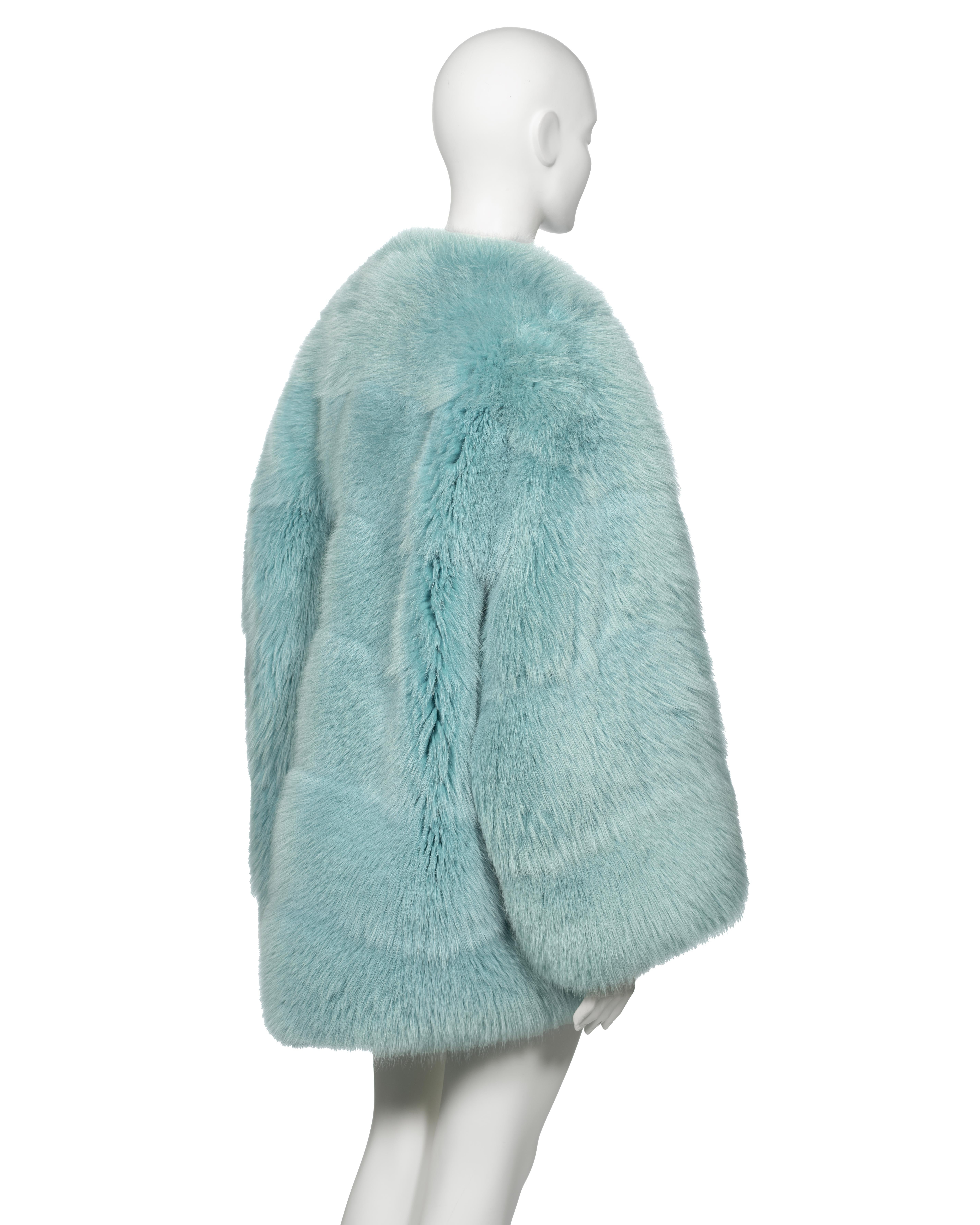 Gucci by Tom Ford Blue Fox Fur 'Chubby' Coat, fw 1997 6