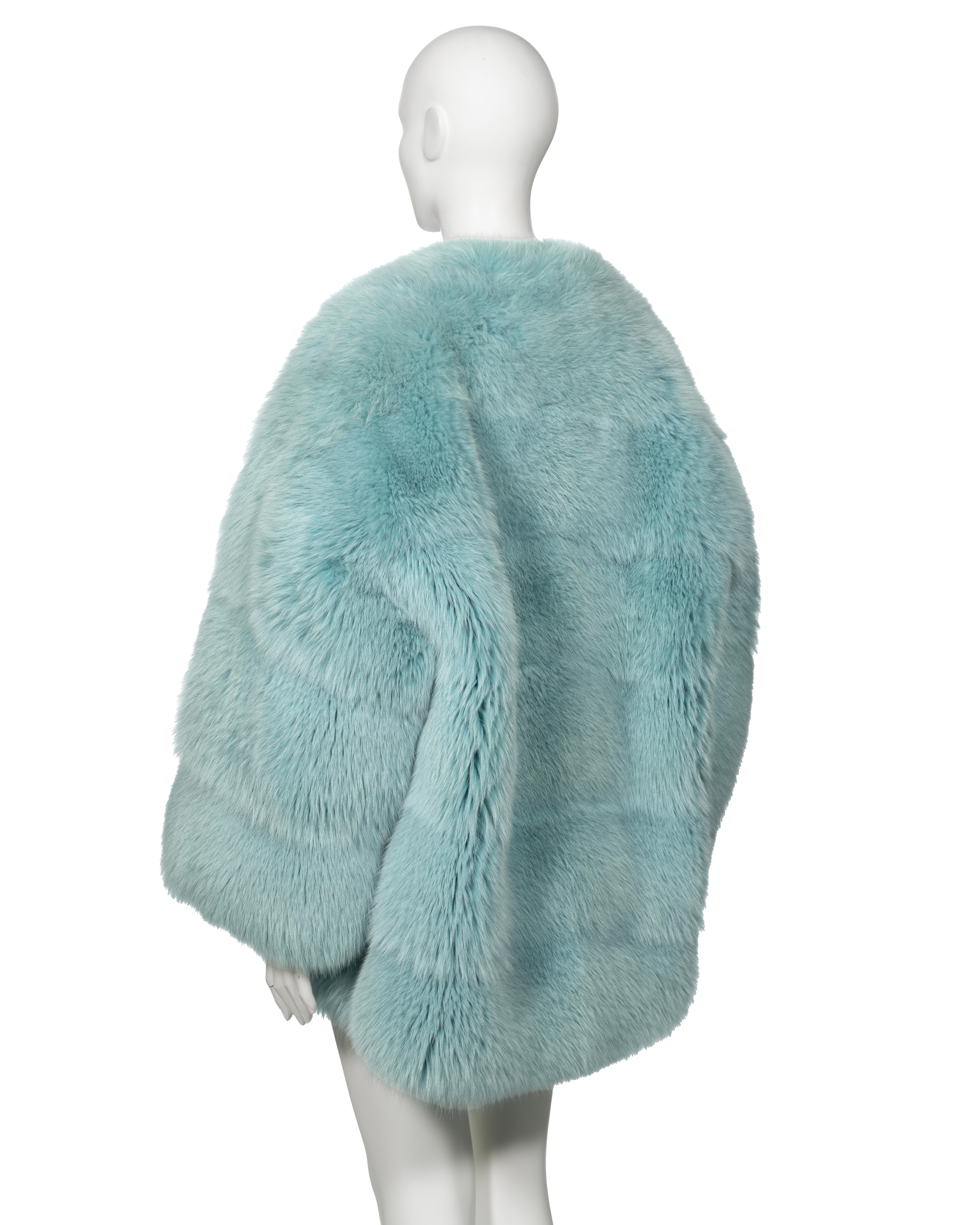 Gucci by Tom Ford Blue Fox Fur 'Chubby' Coat, fw 1997 8