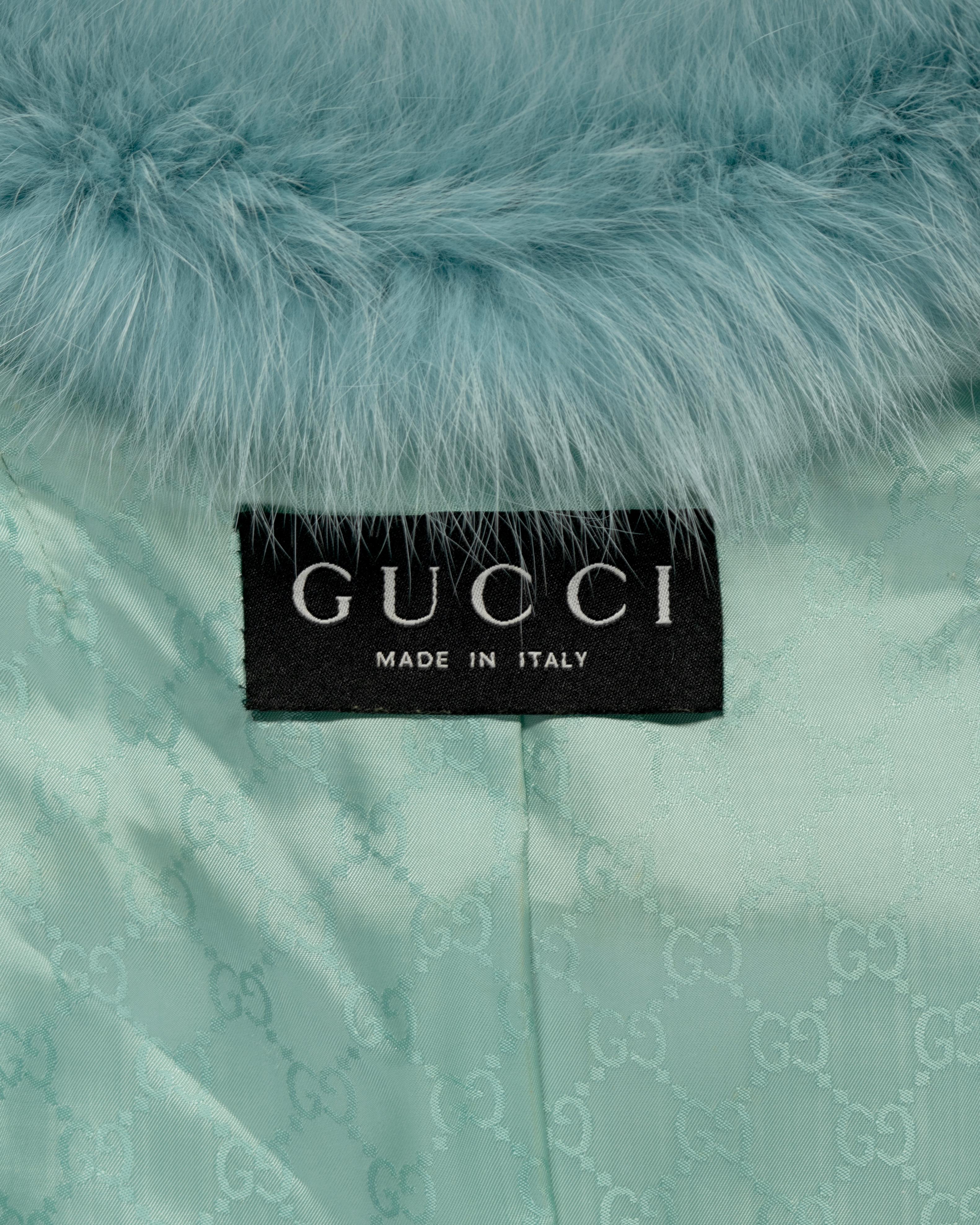 Gucci by Tom Ford Blue Fox Fur 'Chubby' Coat, fw 1997 11