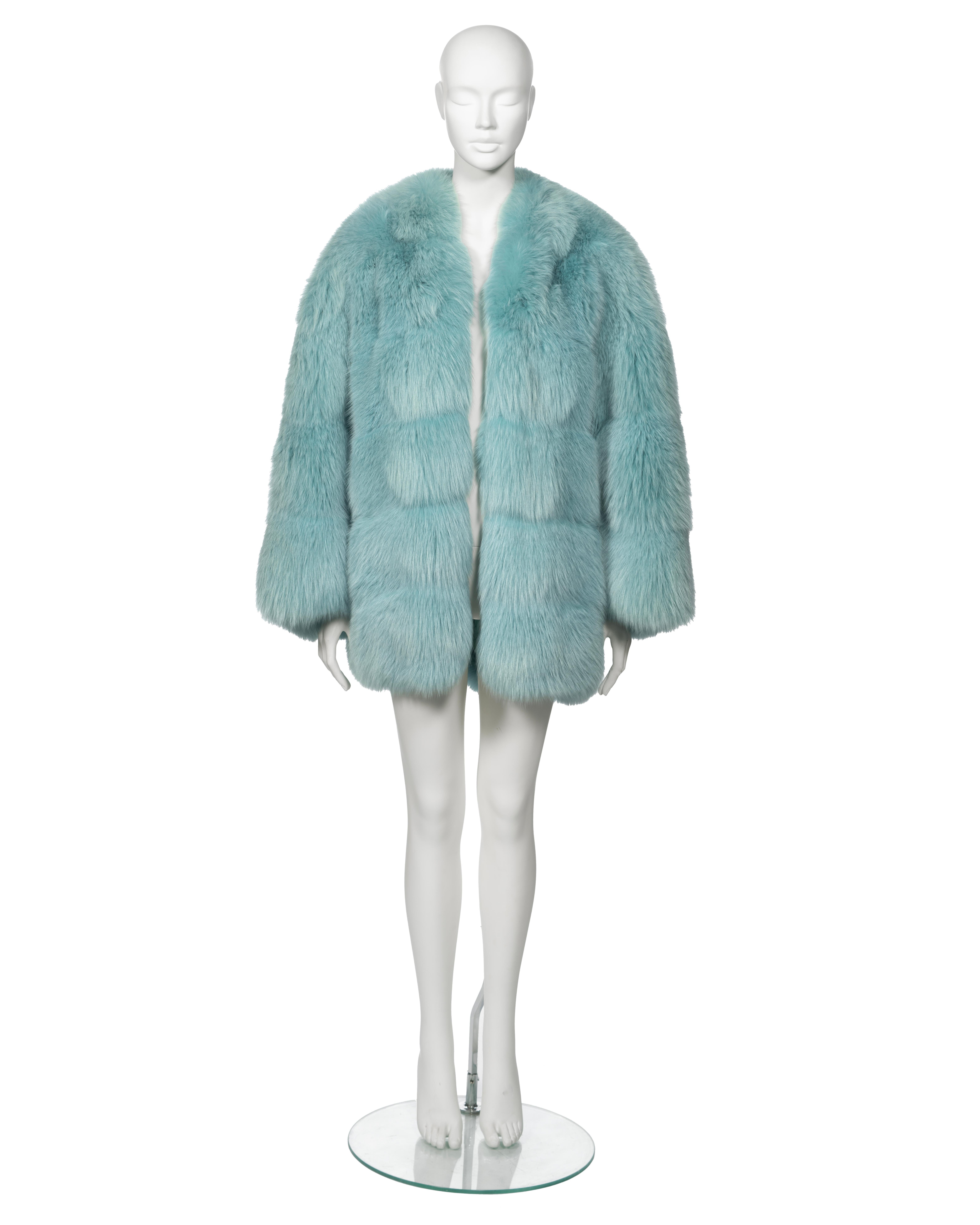 Women's Gucci by Tom Ford Blue Fox Fur 'Chubby' Coat, fw 1997