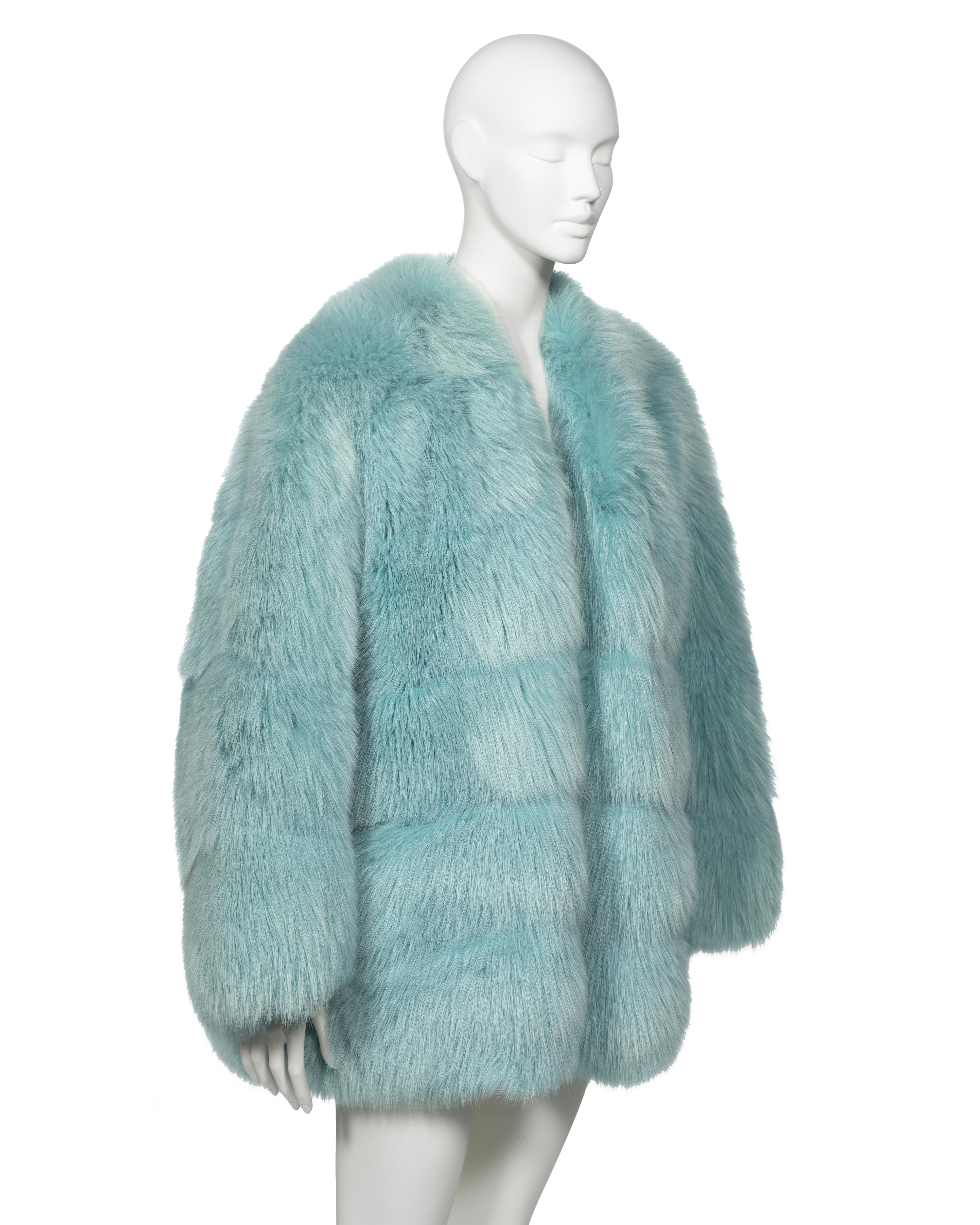 Gucci by Tom Ford Blue Fox Fur 'Chubby' Coat, fw 1997 3