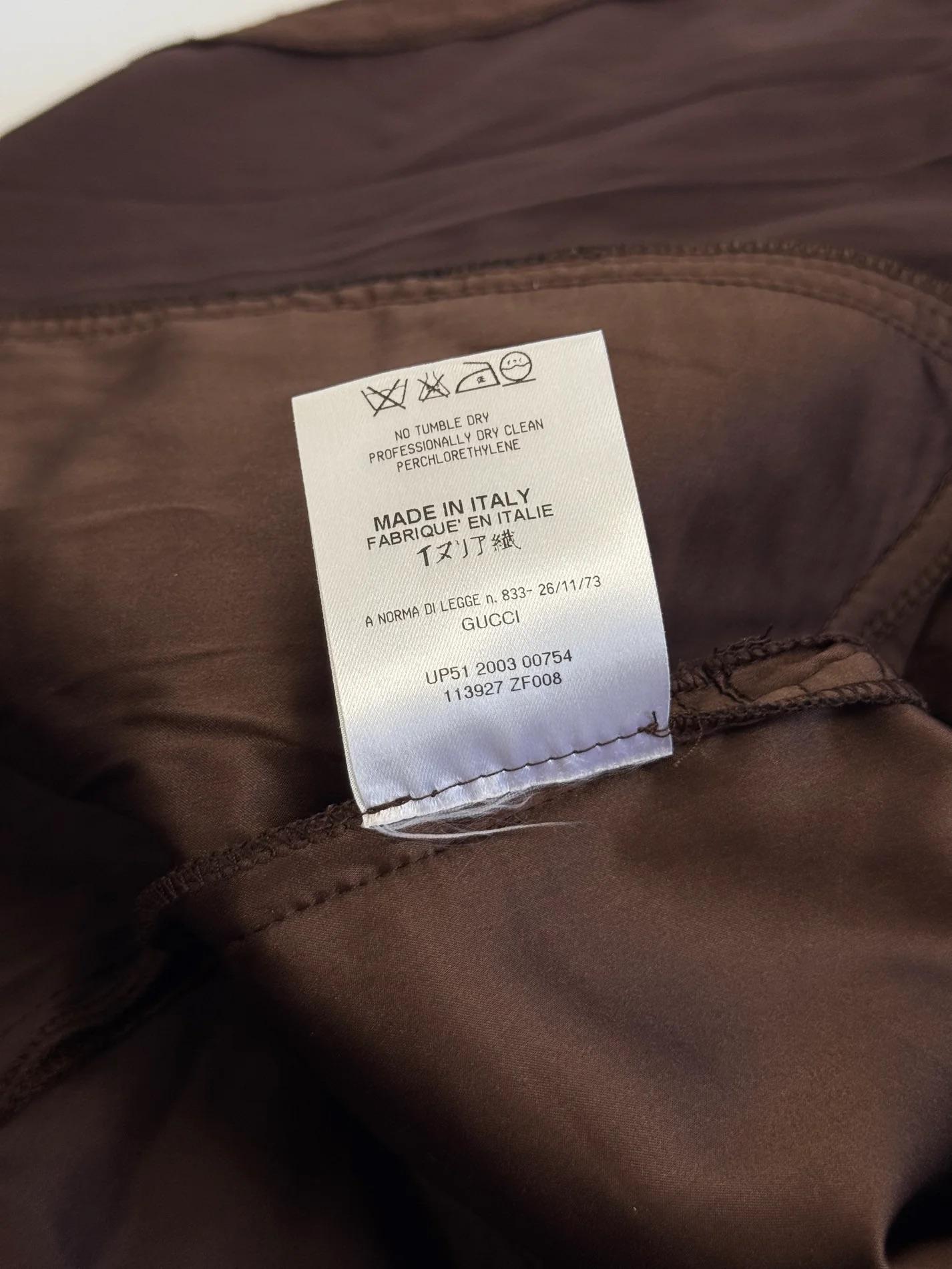 Gucci by Tom Ford Brown Silk Bow Dress, FW 2003 For Sale 9