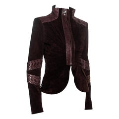 Gucci by Tom Ford Jacke aus braunem Wildleder und Python:: fw 2004