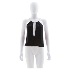 Gucci by Tom Ford Schwarzes Viskose-Tauchtank-Top mit Kettengliedern, ss2000