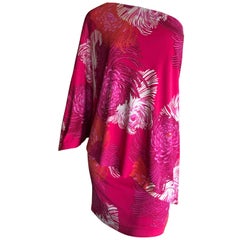 Gucci by Tom Ford Chrysanthemum Print One Sleeve Mini Dress XS