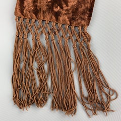 GUCCI by TOM FORD Copper Brown Velvet Fringe Scarf