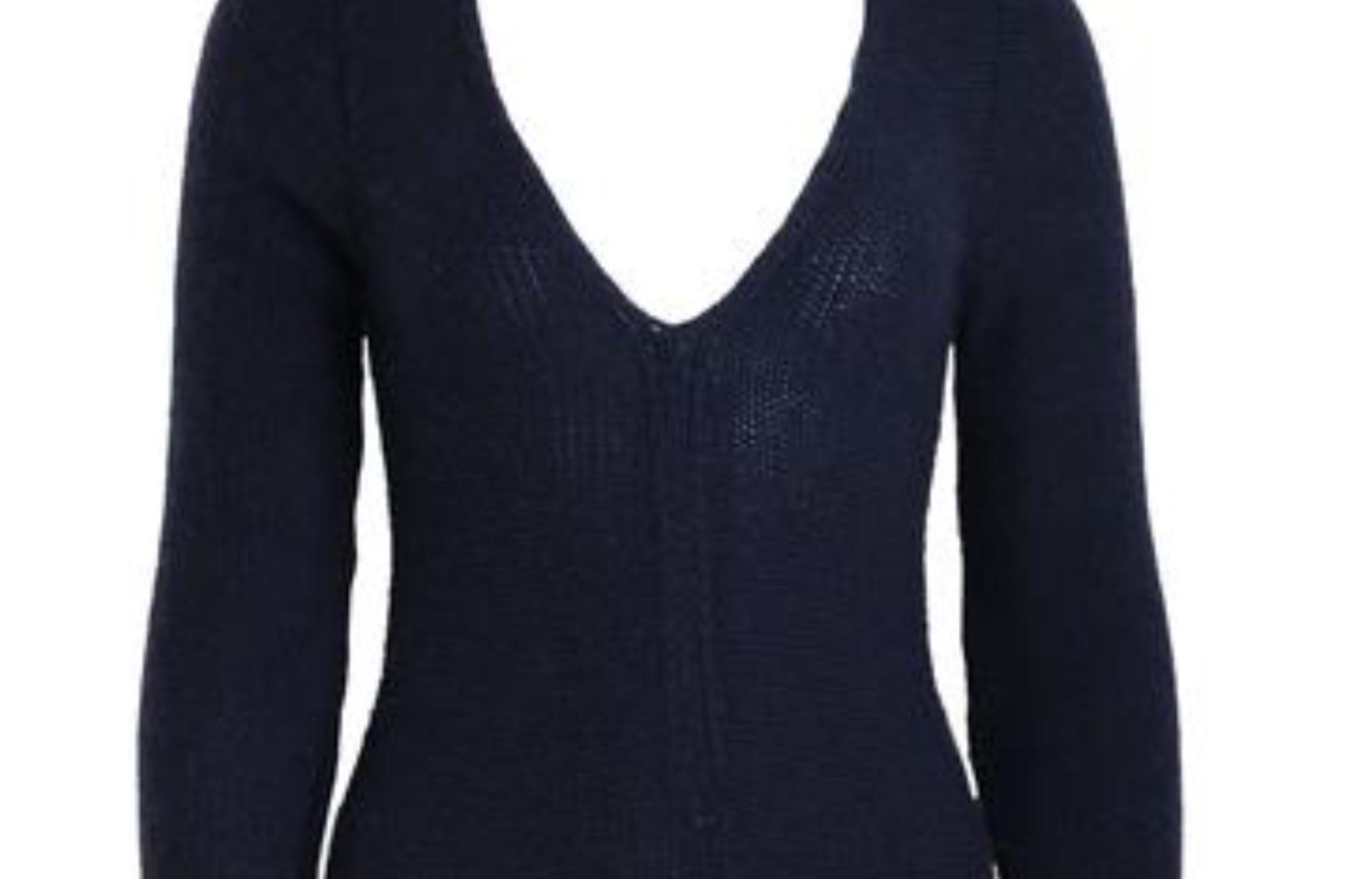 Gucci by Tom Ford dark blue wool maxi dress In Good Condition For Sale In Sheung Wan, HK