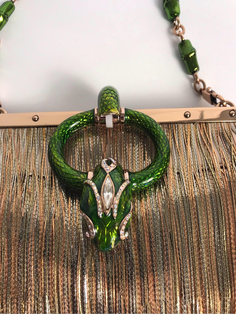 Gucci by Tom Ford Dragon Metal Fringe Bag, Limited Edition at 1stDibs