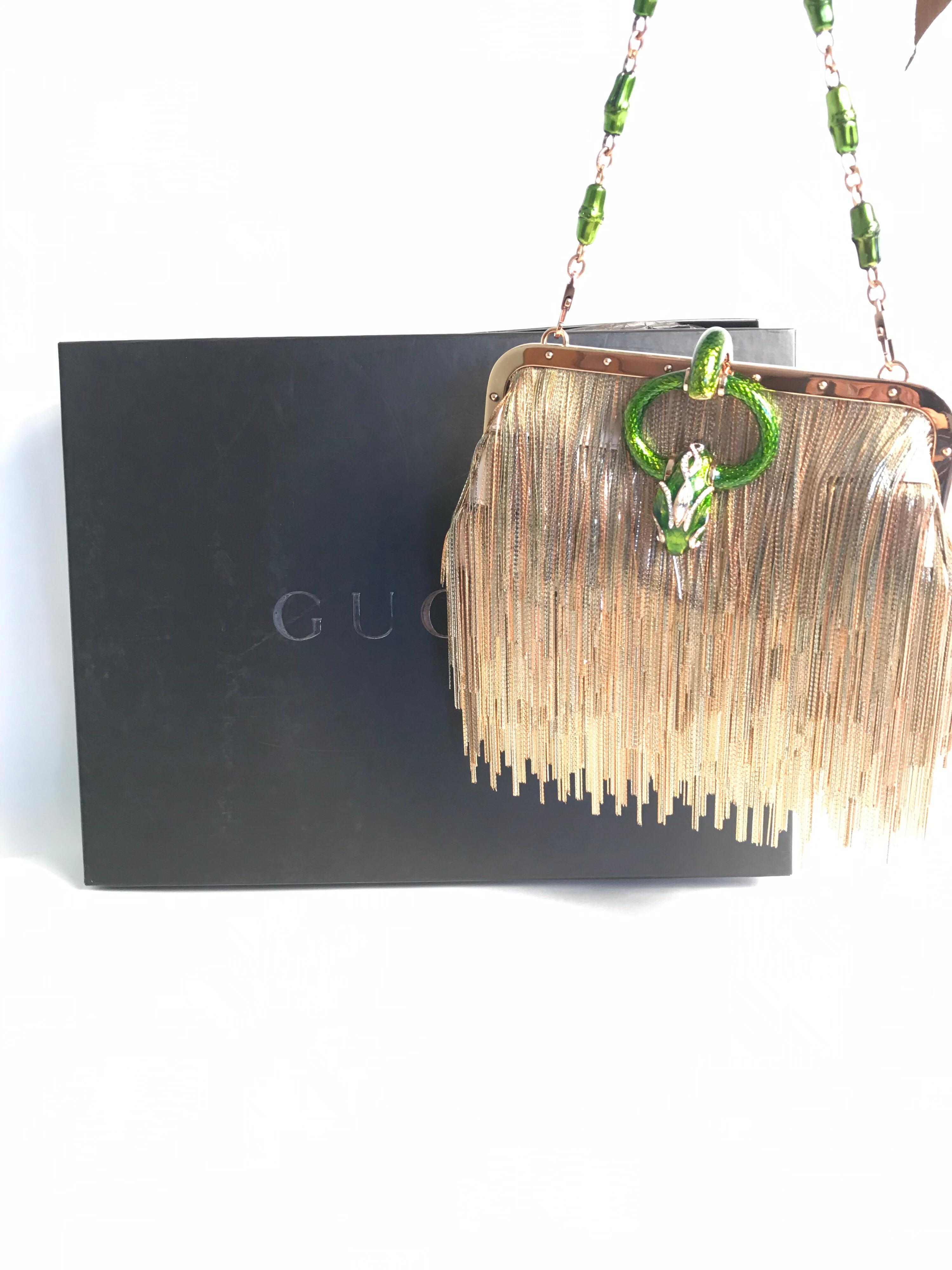 Women's Gucci by Tom Ford Dragon Metal Fringe Bag, Limited Edition
