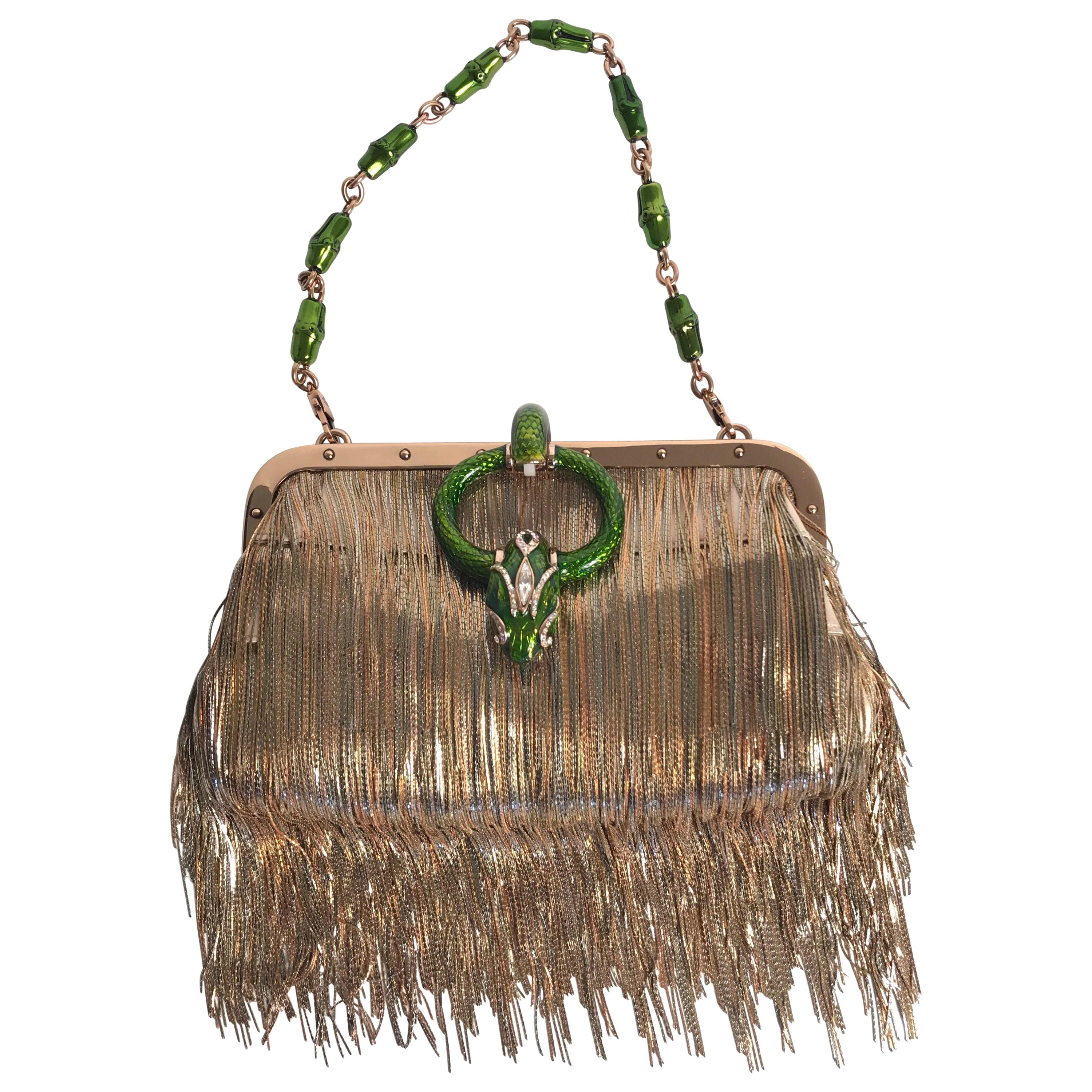 Gucci by Tom Ford Dragon Metal Fringe Bag, Limited Edition