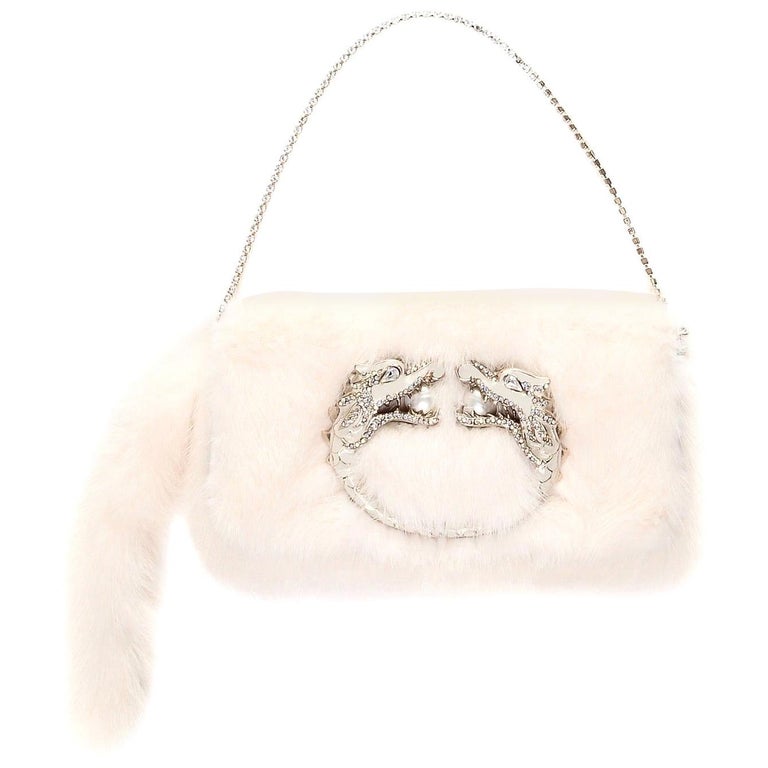 NEW by Tom Ford 2004 Pearl Jeweled Mink Fur Purse Evening Bag at 1stDibs | tom ford gucci bag, gucci fur purse, fur bag