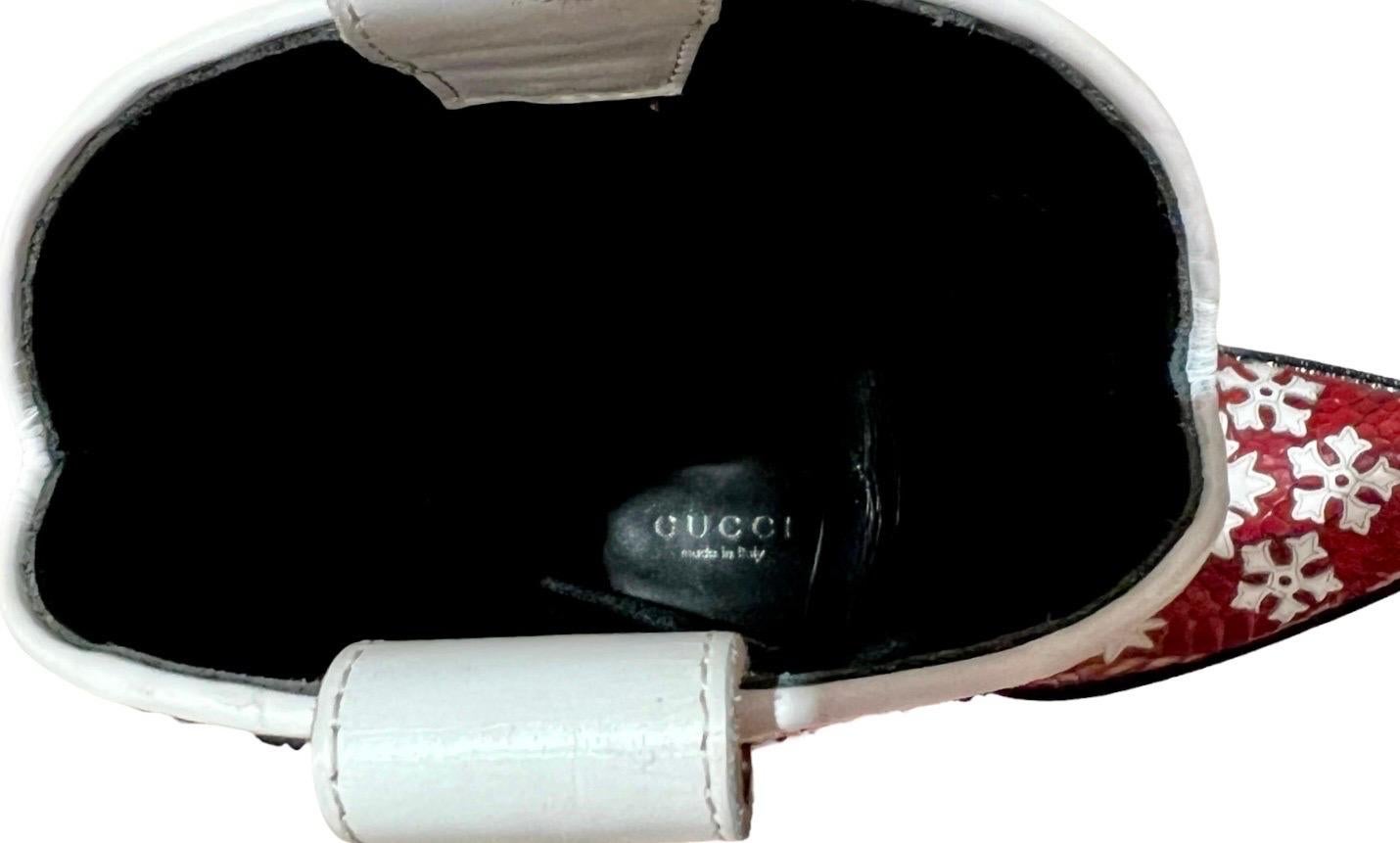 GUCCI by Tom Ford Exotic Cowboy Boots Y2K SS 2000 & Shorts 40.5 M 5