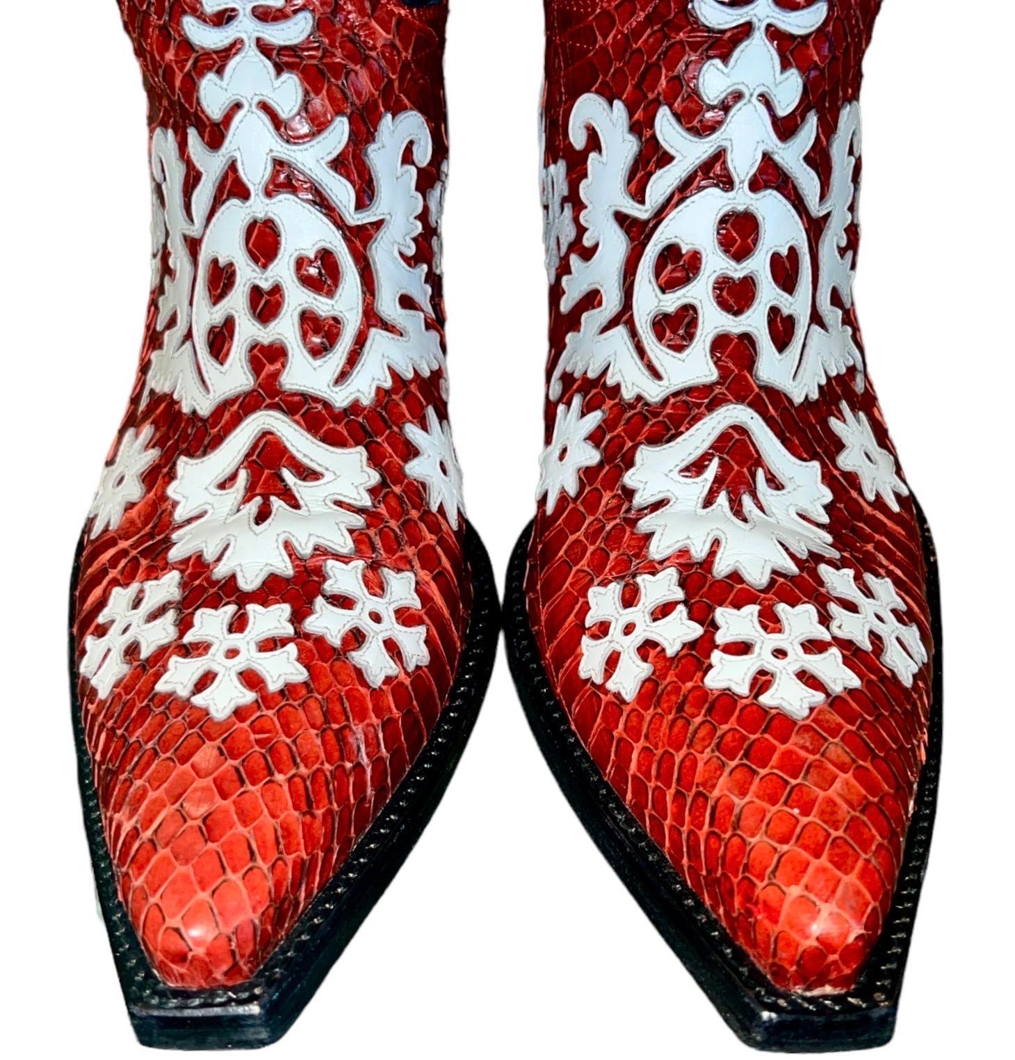 GUCCI by Tom Ford Exotic Cowboy Boots Y2K SS 2000 & Shorts 40.5 M 1