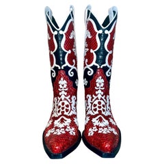 GUCCI by Tom Ford Exotic Cowboy Boots Y2K SS 2000 & Shorts 40.5 M