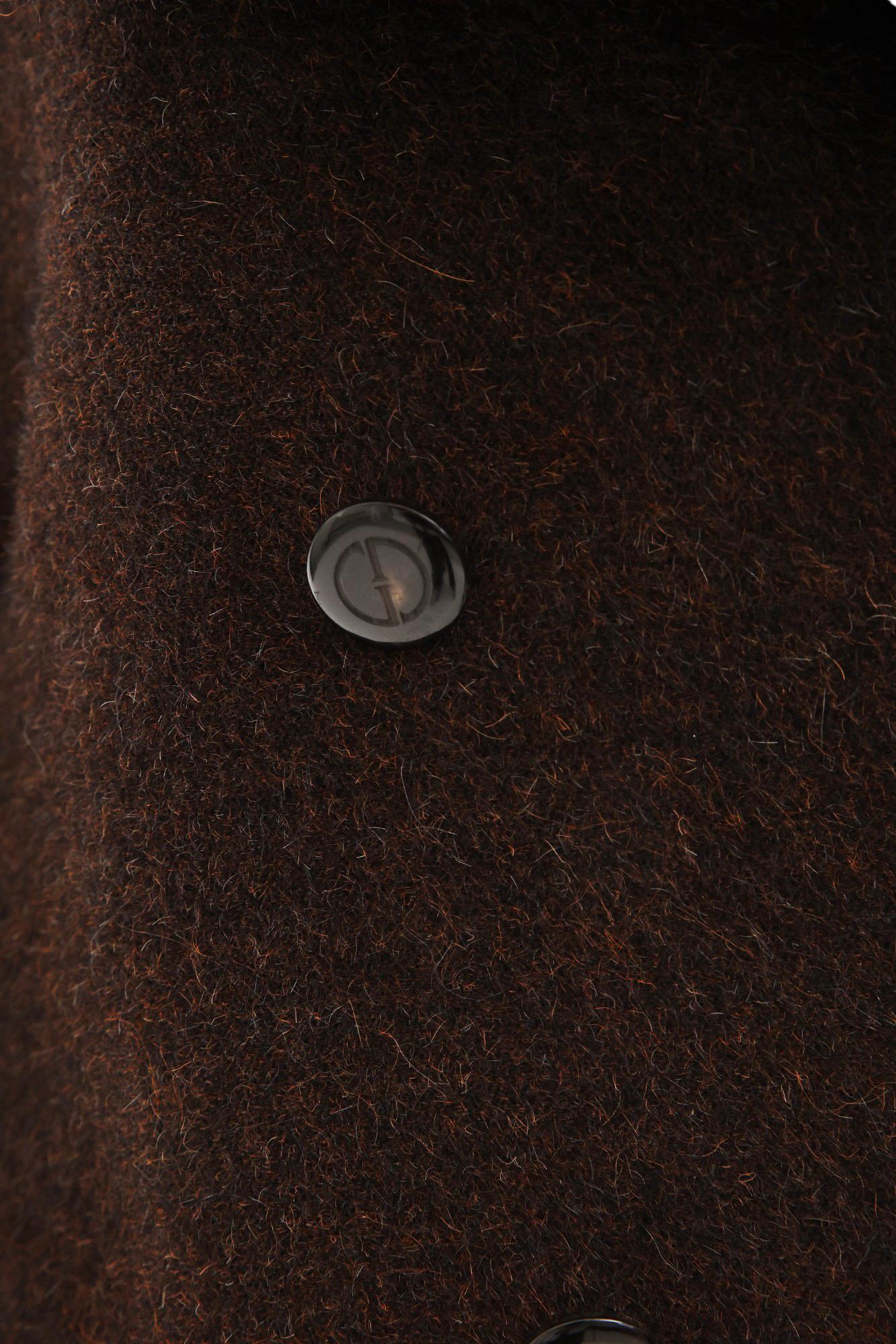 Gucci by Tom Ford F/W 1995 Alpaca Brown Double Breasted Coat in vendita 5