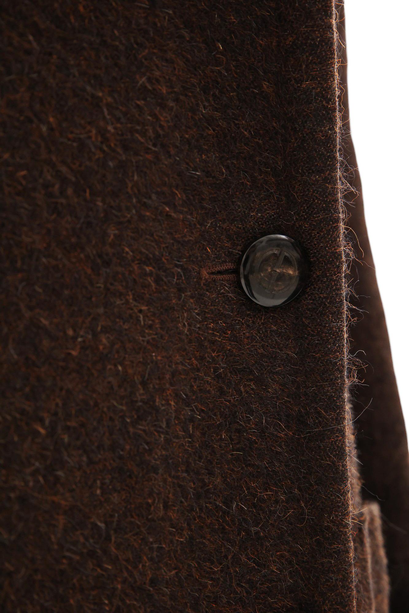 Gucci by Tom Ford F/W 1995 Alpaca Brown Double Breasted Coat in vendita 4