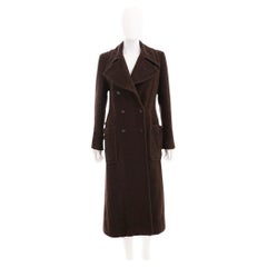 Gucci by Tom Ford F/W 1995 Alpaca Brown Double Breasted Coat