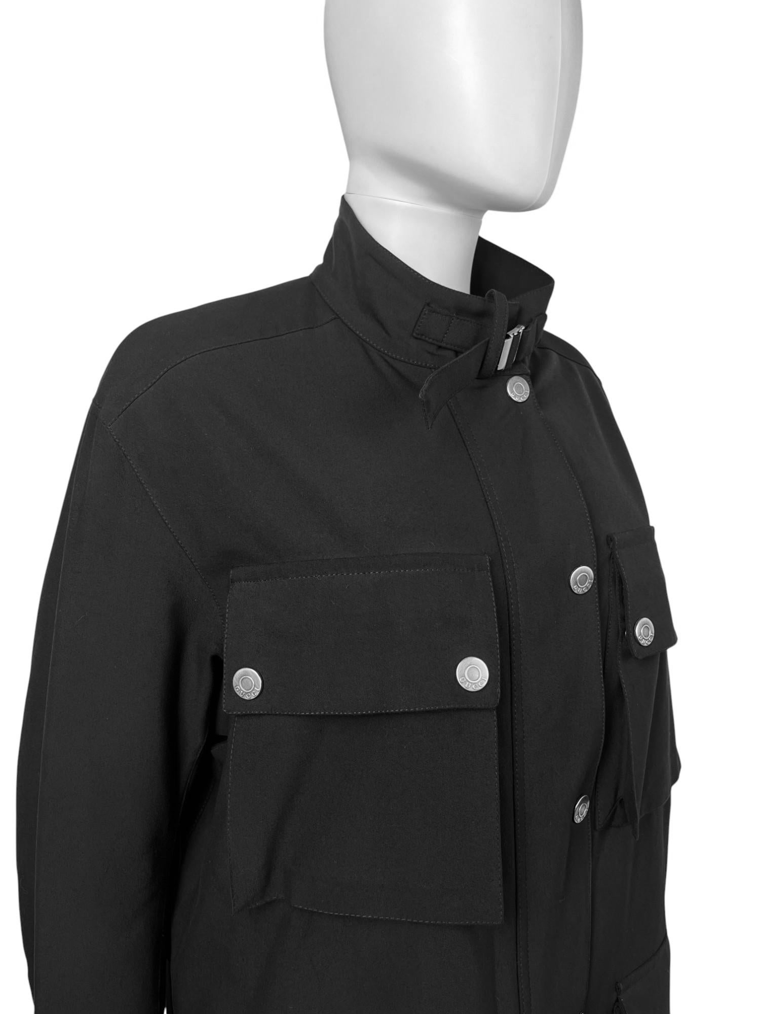 Gucci  by Tom Ford F/W 1998 Multipocket Oversized Black Jacket in vendita 2