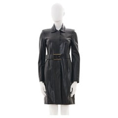 Gucci by Tom Ford F/W 1999 Black Leather Trench with Belt
