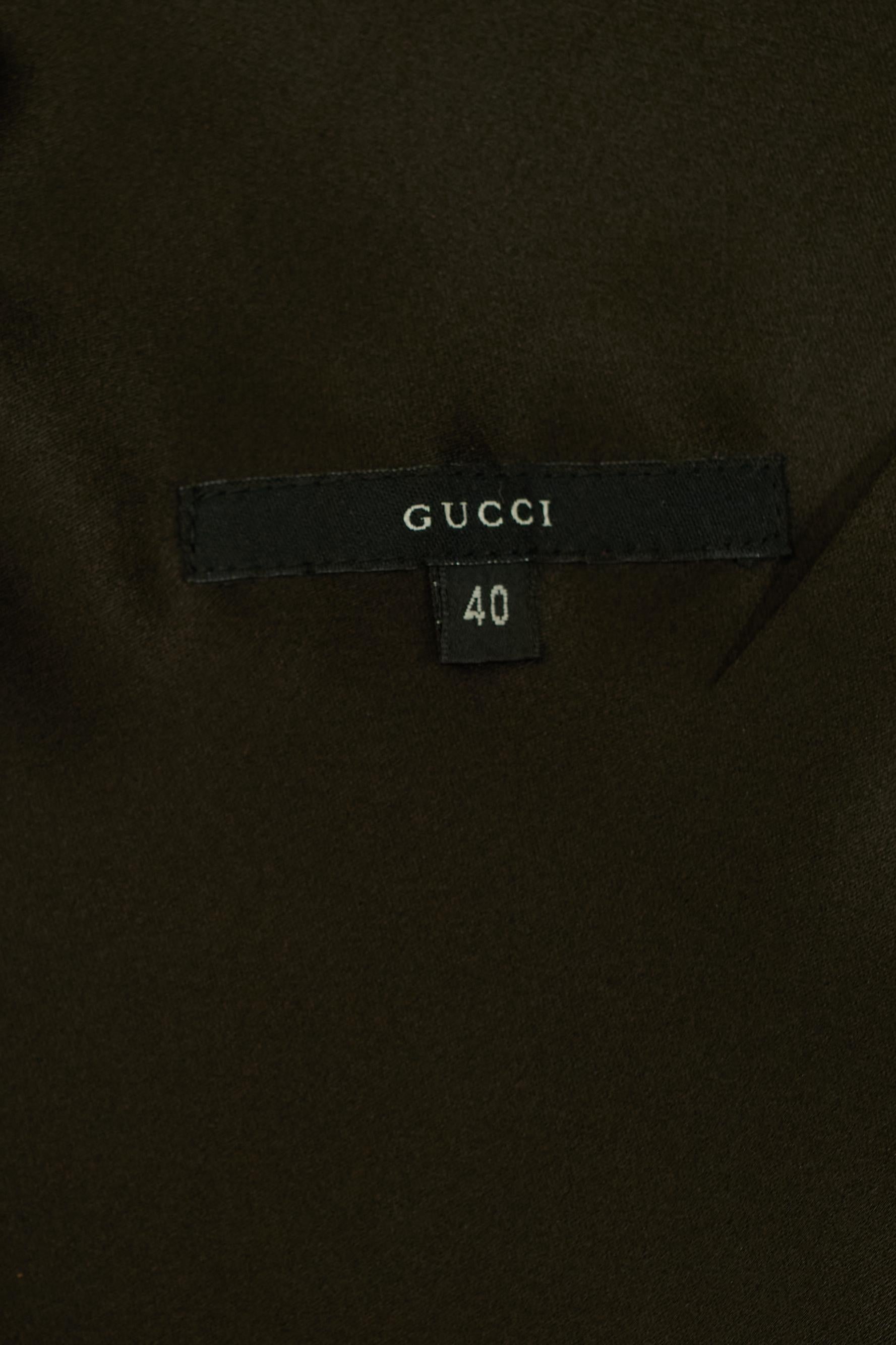 Gucci by Tom Ford F/W 1999 Gerafftes Seidenkleid im Angebot 6