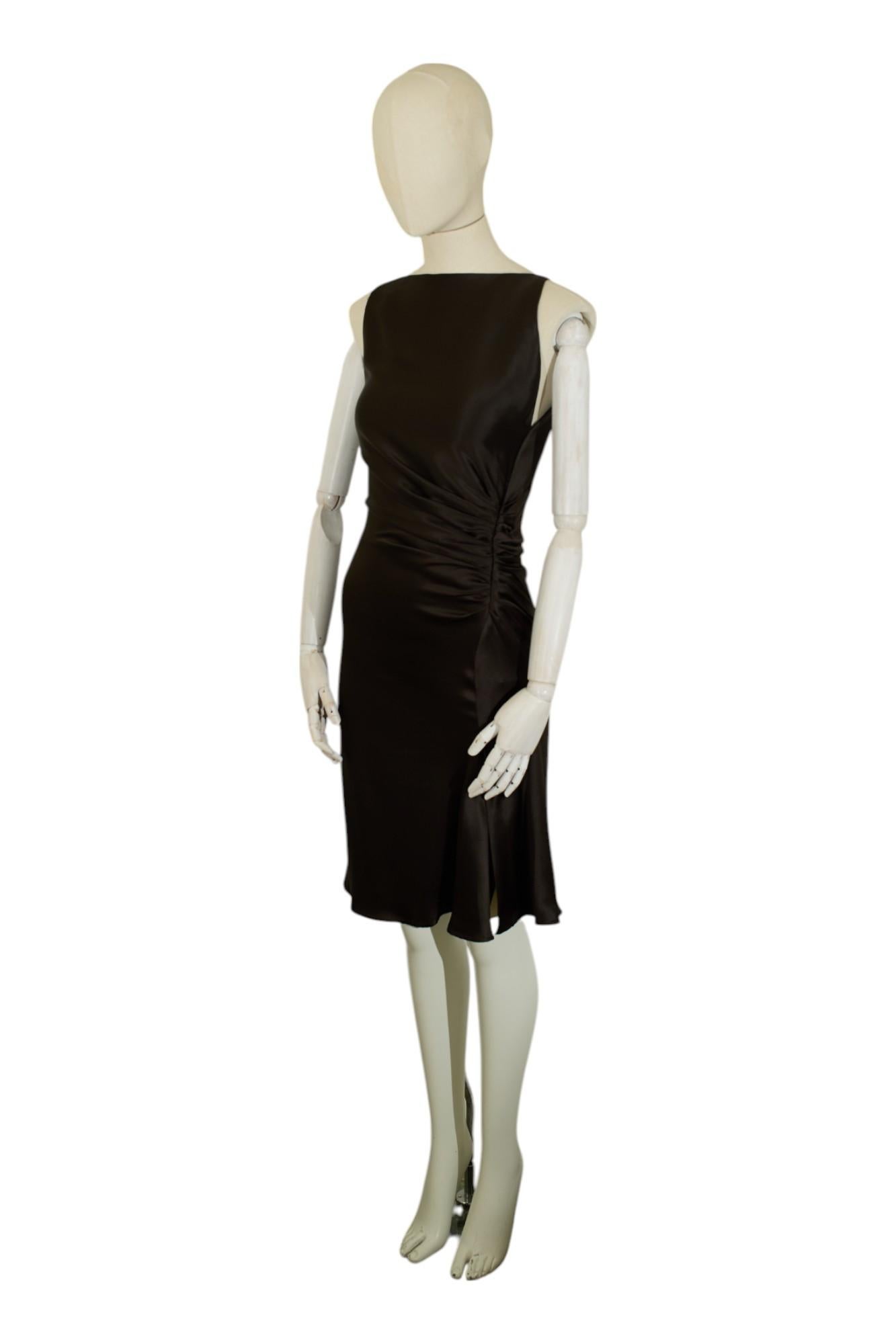 Gucci by Tom Ford F/W 1999 Gerafftes Seidenkleid im Angebot 1
