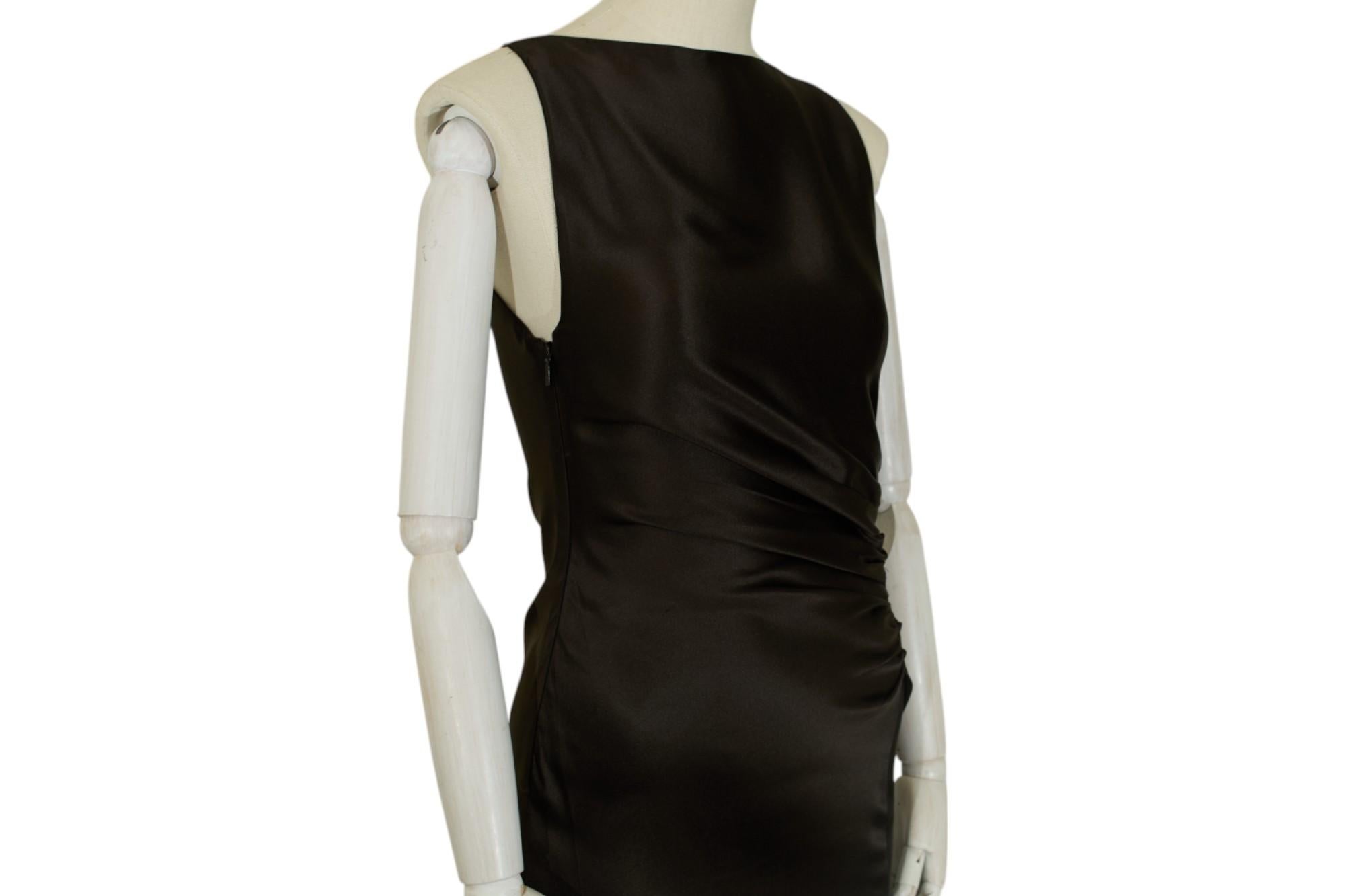 Gucci by Tom Ford F/W 1999 Gerafftes Seidenkleid im Angebot 2