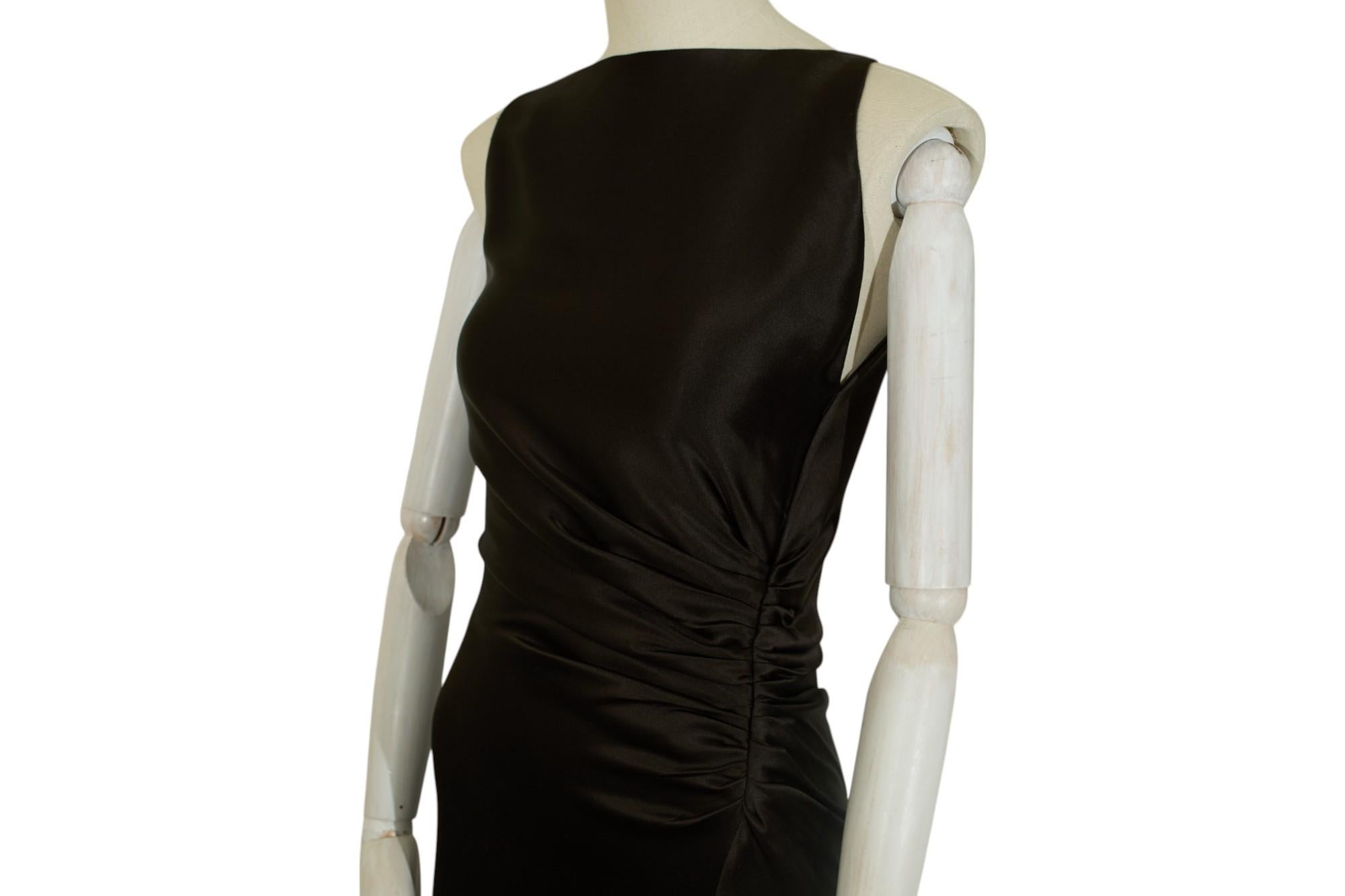 Gucci by Tom Ford F/W 1999 Gerafftes Seidenkleid im Angebot 4