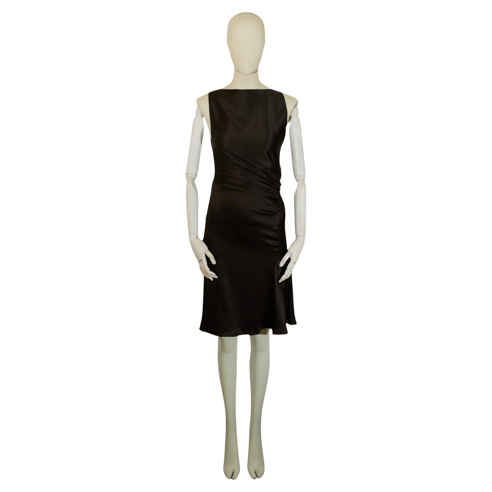 Gucci by Tom Ford F/W 1999 Gerafftes Seidenkleid im Angebot