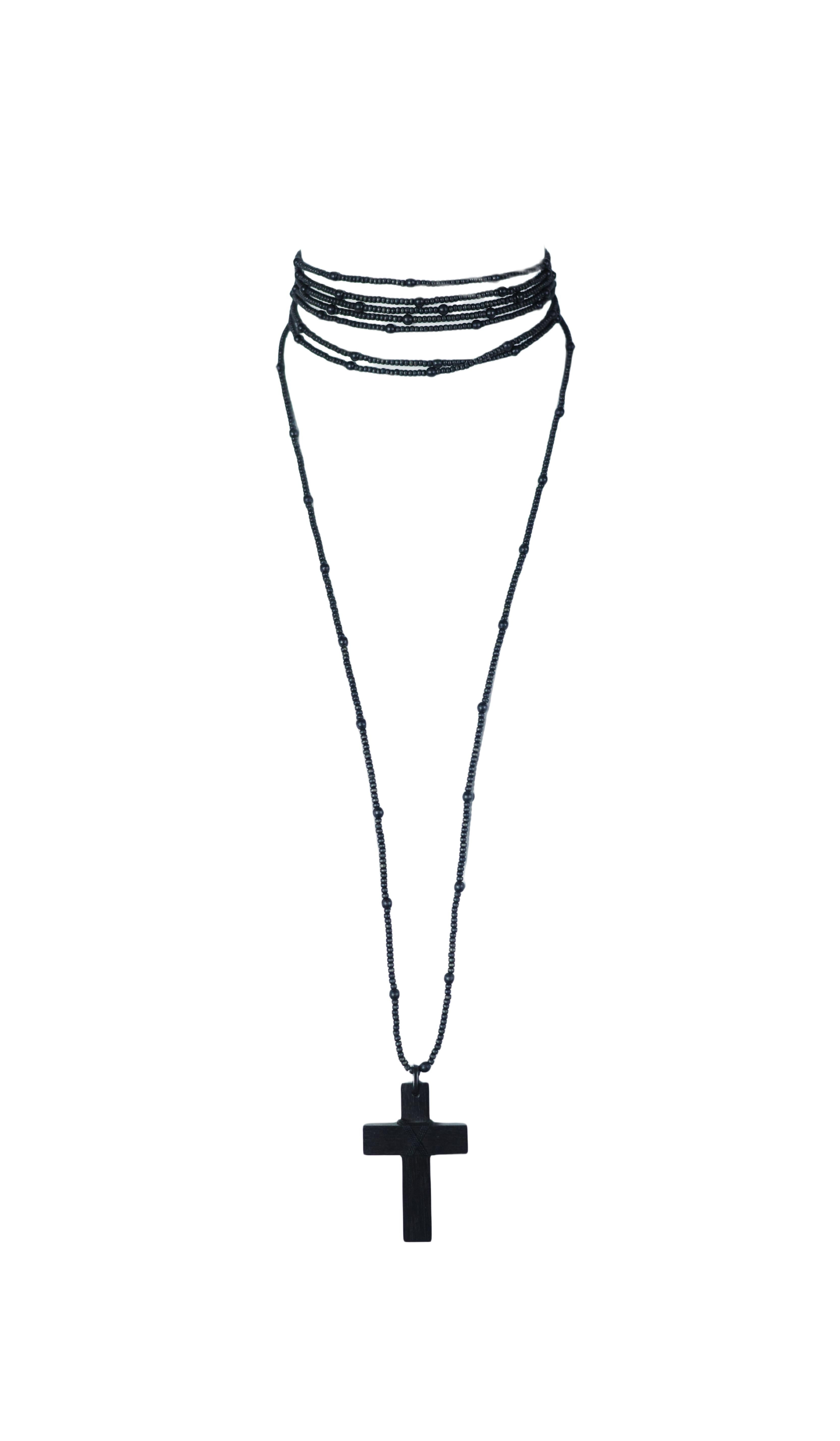 Collana W. Cross in legno d'ebano GUCCI By Tom Ford F/w 2002 In condizioni ottime in vendita a 上海市, Xuhui district