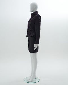 Gucci by Tom Ford F/W 2004 aubergine silk taffeta three pieces set