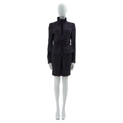 Gucci by Tom Ford F/W 2004 Auberginefarbenes dreiteiliges Set aus Seidentaft