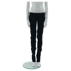 Gucci by Tom Ford F/W 2004 Black ruched cotton velvet pants
